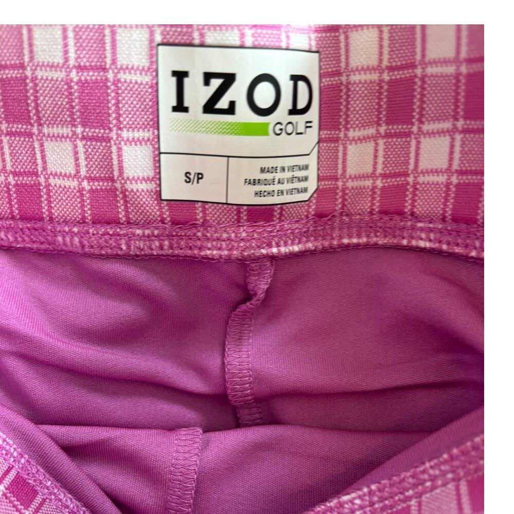 IZOD Pink Plaid Ruffle Skort, Small Short Mini Golf Pickleball Tennis - Picture 5 of 7